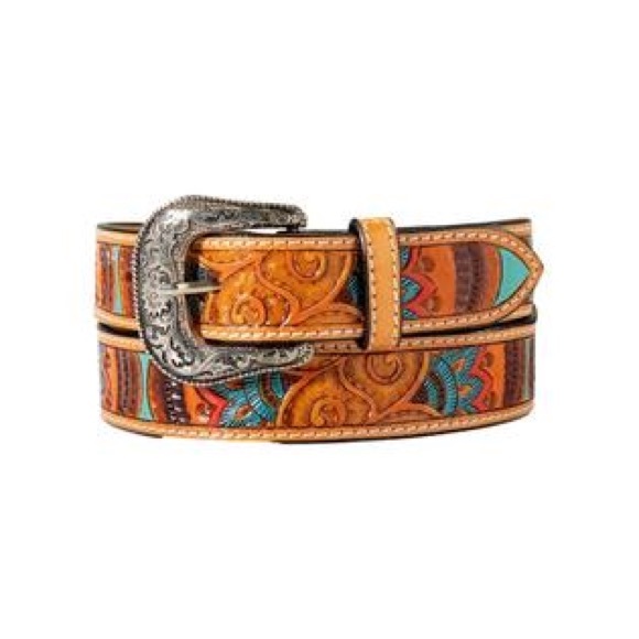 Ariat Accessories - Ariat Womens Tooled Leather Belt
Colorful
A1567008
Western
Rodeo
Equestrian
Sz M